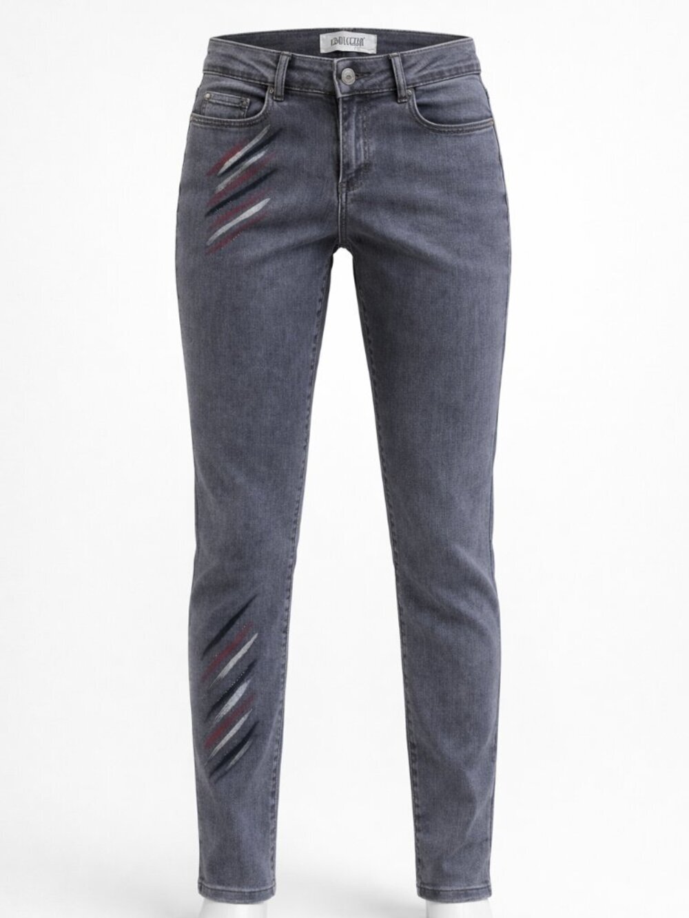 Dolcezza Simply Art Brushstroke Slim Straight Jeans S 8​